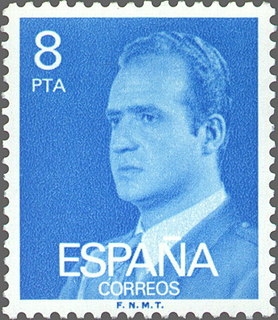 ESPAÑA 1977 2393 Sello Nuevo Rey Don Juan Carlos I 8p sin goma Espana Spain Espagne Spagna Spanje Spanien 
